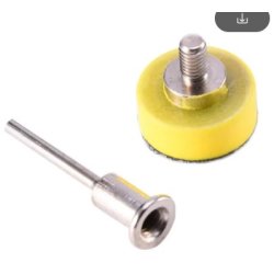 Rondel sliber 25 mm. skaft 3,0 X 50 mm. 1 stk. Og 5 *10 slibeskiver.