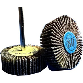 Flapsliber .32 X 10,5 mm. Skaft 3,1 X 30 mm Korn 80. 2 Stk. 