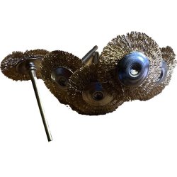 Messing brste 25 mm. skaft 2,9 X 35 mm. 5 stk.