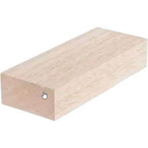 Bals klodser  CA. 75 mm. X 100 mm X 500 mm.  di kan varier lidt i ml