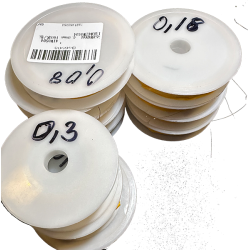 Rustfri fjederstl til sm fjeder. Fra 0,01 - 0,3 mm. 5 m.