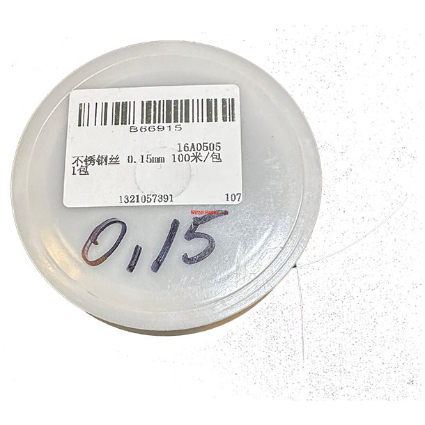 Rustfri fjederstl til sm fjeder. Fra 0,01 - 0,3 mm. 5 m.