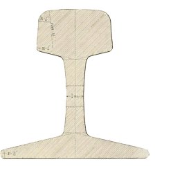 jernbaneskinne 1:87 1 m. sort ABS