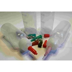 Limflasker 30 Ml. 4 stk. med 9 spidser og 4 lg.