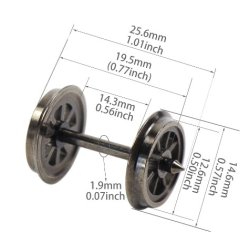 ER hjul 1:87 ( H0 ) 4 aksler isoleret.