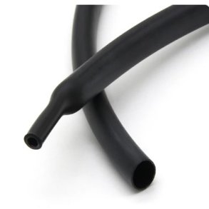 Krympe Flex. med lim1M. Sort 1,6 mm. krymper til indvendig 0,7/0,1 mm.