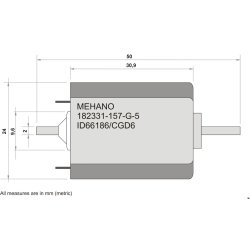 El motor  Mehano 23,5/18,3/ 31,0 mm
