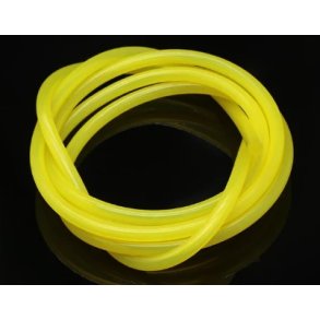   Silikoneslange 1 m. 5mm. udvendig2 mm. indvendig Gul