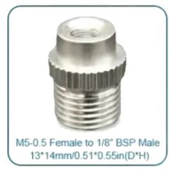 Adapter til Aztec, M4 til nye slanger med 1/8 " gevind  SPARMAX Airbrush adapter Aztec, M4