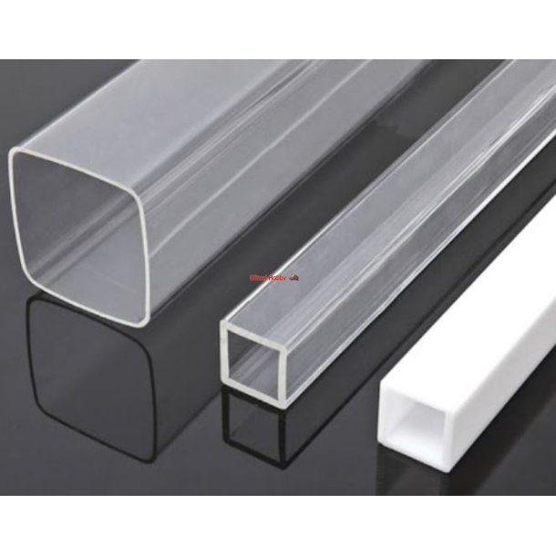 ABS firkant rr 3 X 3 mm  330 mm. 5 Stk.