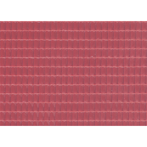 Tagsten i plade, 1:87 R�d 218 X 118 X 1,6 mm