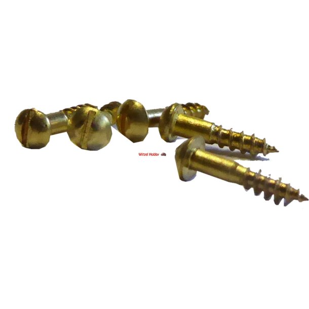 Trskruer messing 1,6 X 12 mm. 