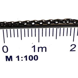 Jernk�de sort 995 mm. ( Led 1x1,5 mm tr�d 0,5 mm)