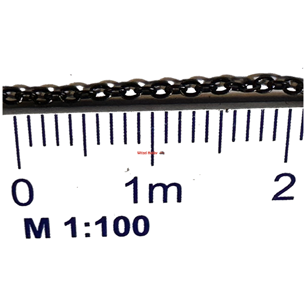 Jernk�de sort 995 mm. ( Led 1x1,5 mm tr�d 0,5 mm)