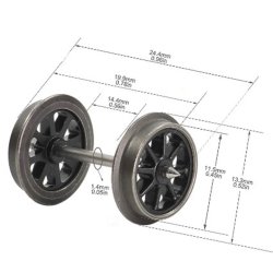 Stjerne hjul 1:87 ( H0 ) 4 aksler