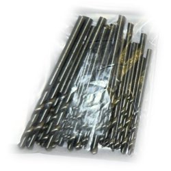 Metalbor 47 Stk. fra 0,3 mm. til 3,4 mm,  springer 0,1 mm. og h�ndborer med 3 k�ber 