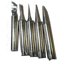 Loddekolbe med termostat 220 V. 120 W. med 5 extra spidser.