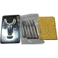 Loddekolbe med termostat 220 V. 120 W. med 5 extra spidser.