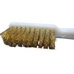 Messingb�rste 10 X 3 r�kker  13 mm. l�ngde 35 mm. ( skaft 140 mm)