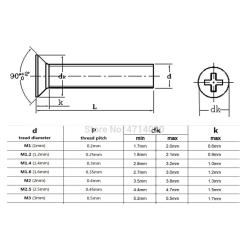 Under snket / flad hoved Maskinskruer Rustfri A2