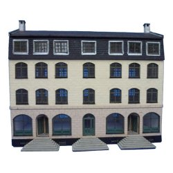 Byhus i 4 etager med forretninger 1:160