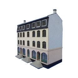 Byhus i 4 etager med forretninger 1:160