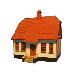 Camilla &amp; Esbens hus med tegltag