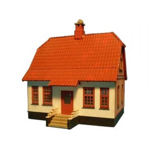 Camilla & Esbens hus med tegltag