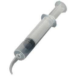 Engangssprjte med buet spids.