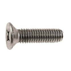 Under snket / flad hoved Maskinskruer Rustfri A2