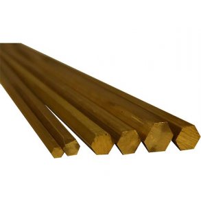 Messing, 6 kantet stang