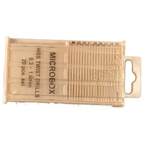 Metalbor 20 Stk. fra 0,3 mm. til 1,6 mm,  springer 0,1 mm.