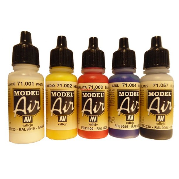 Vallejo Model Air nr. 71.002, Yellow Medium 17 ml.