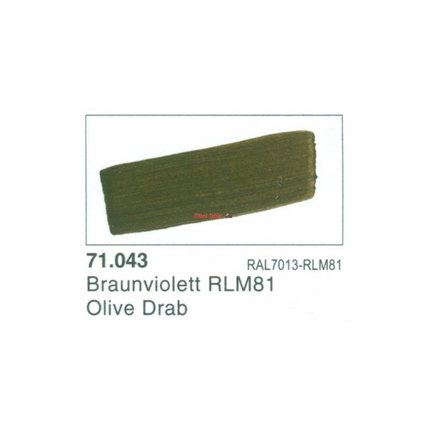 Vallejo Model Air nr. 71.043 Olive Drab 17 ml.