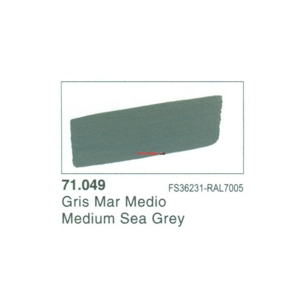 Vallejo Model Air nr. 71.049 Medium Sea Grey 17 ml.